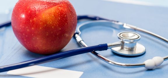 healthcare-red-apple-and-medical-stethoscope-healthy-lifestyle